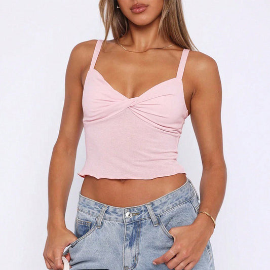 New Y2K V-neck Camisole Summer Versatile Sexy Dress all Style Womens Clothing