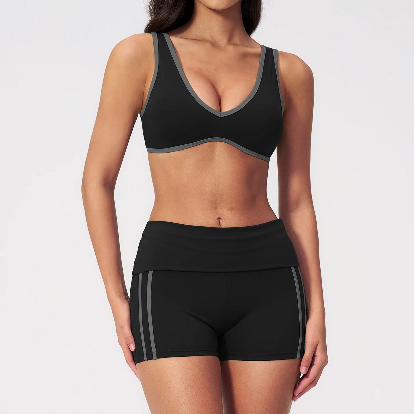 2 Pieces Women's Tracksuit Workout Clothes Yoga Set Sportswear High Waist Bell-bottoms Sexy Fitness Bta Sports Suit Gym Clothing
