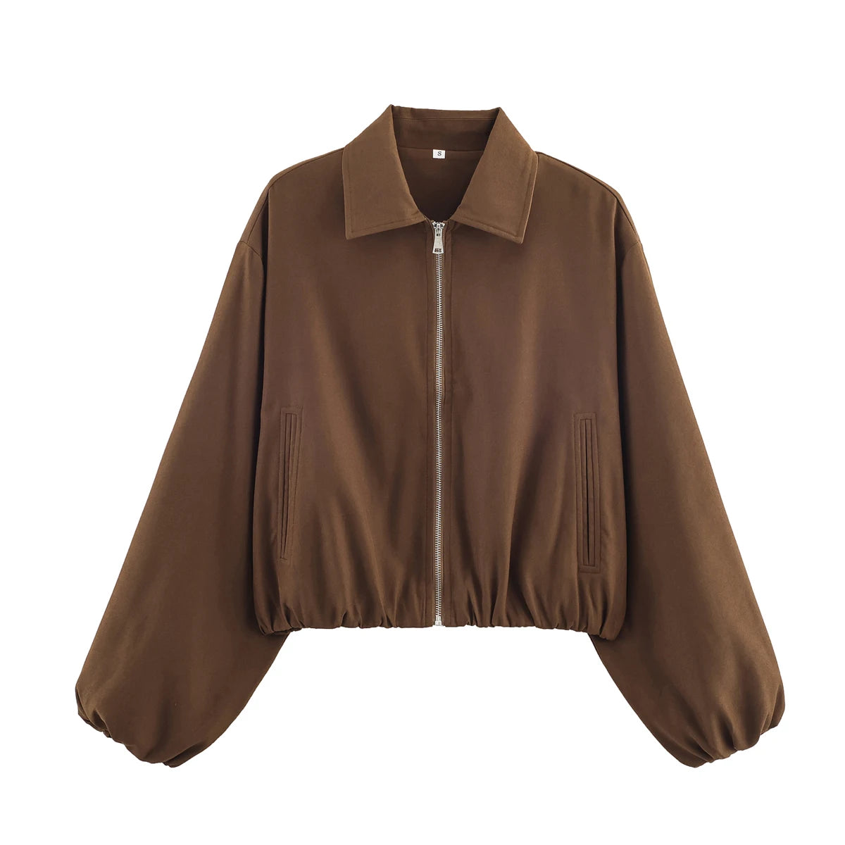 SLTNX Women's Bomber Jacket Zip Puffed Varsity Jackets for Women Cropped Demi-season Jacket for Women Coats New Outerwears