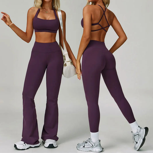 2 Piece Set Women's Tracksuit Fitness Clothes Yoga Sets Sportswear Workout Bra High Waist Leggings Set Gym Clothing Sports Suits