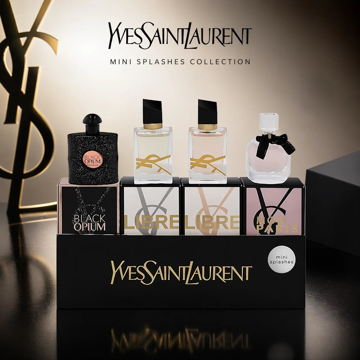 Yves Saint Laurent YSL perfume set for women-set of 4 Miniatures travel (Mini Splash) -Luxury Gift iconic scaints YSL
