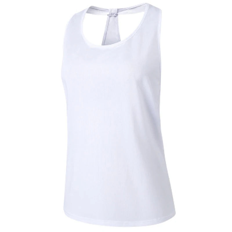Sleeveless Racerback Yoga Vest Sport Tank Tops For Women Gym Vest Top Casual Clothes Running workout Yoga T-Shirts Girl Tops