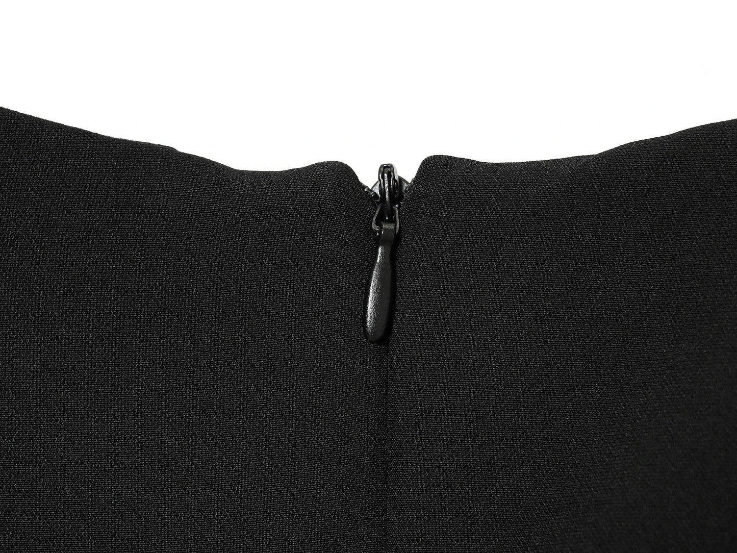 ETJ women's new products are elegant and stylish Short dress with a boat neck and short sleeves with pleats  black dress