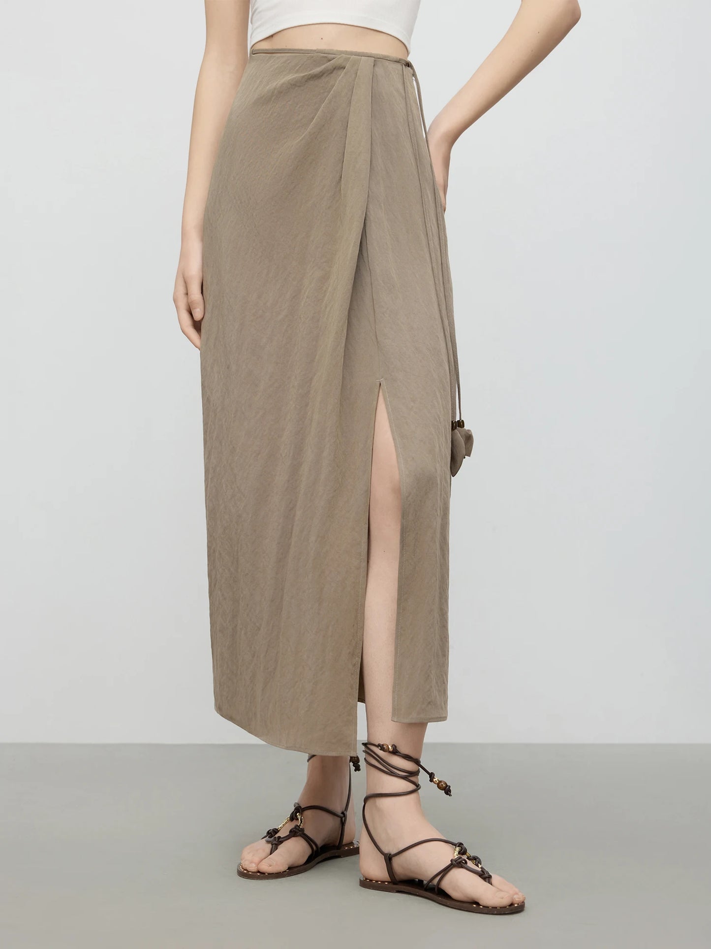 FSLE【Premium Series】Skirt Sets Suspender Tops Skirt Sets Women Irregular Design Summer New 25FE12032+25FE12033