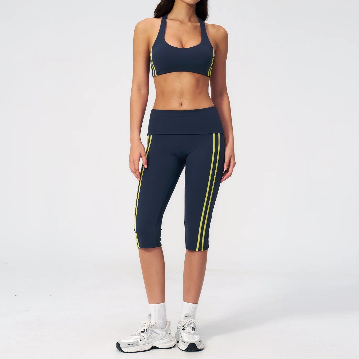 2 Pieces Women's Tracksuit Workout Clothes Yoga Set Sportswear High Waist Bell-bottoms Sexy Fitness Bta Sports Suit Gym Clothing