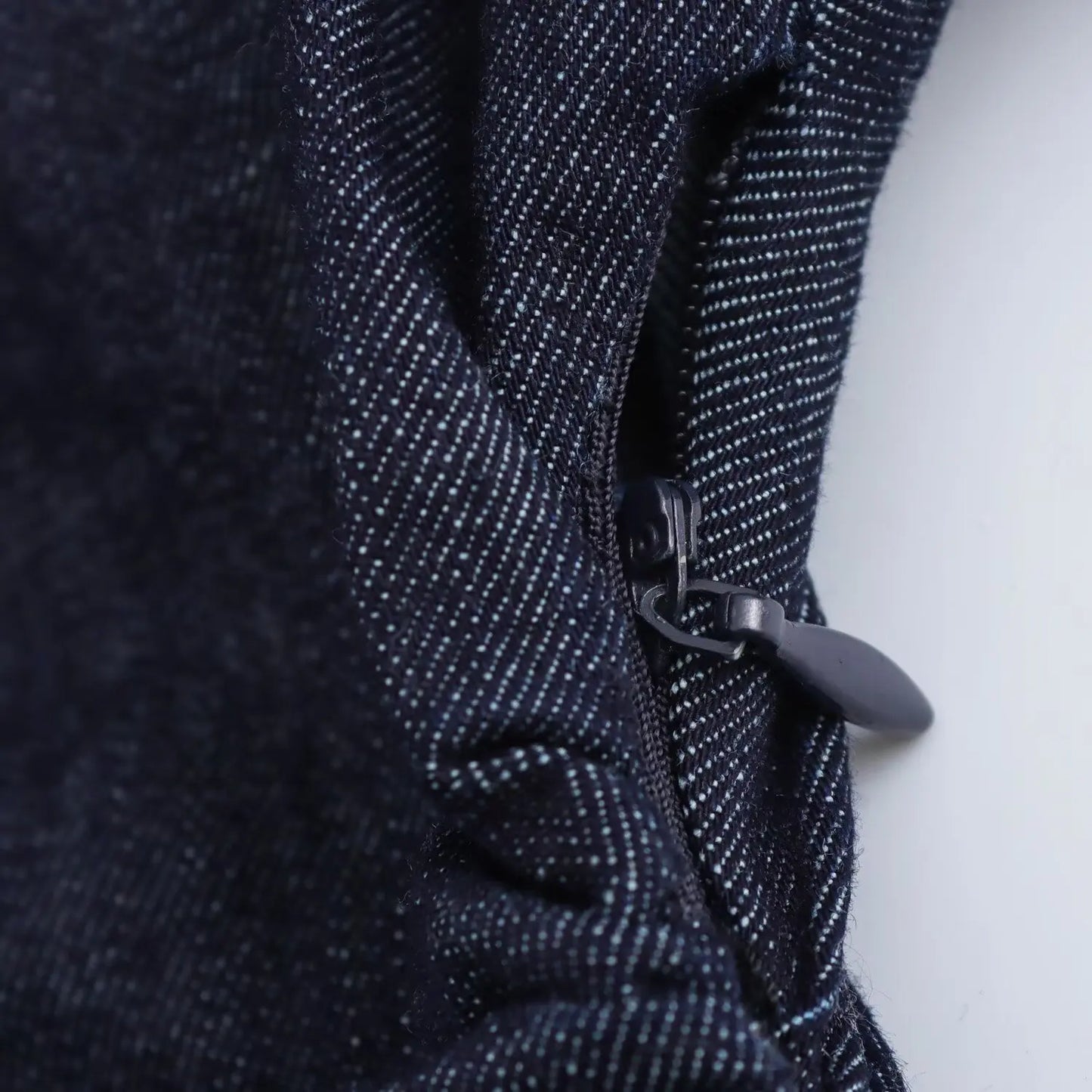 ETJ Spring New series denim MIDI dress with lapel side zipper fashion wrinkle waist slim elegant dress
