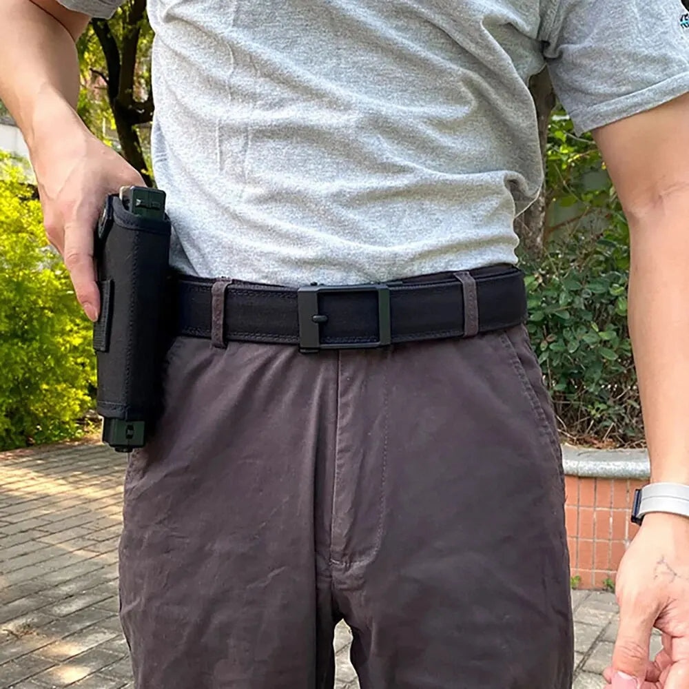 Men's Belt Outdoor Multi Function Alloy Buckle Tactical Belt Canvas For Nylon Belt Training Quick Hanging Belts Neutral Belt