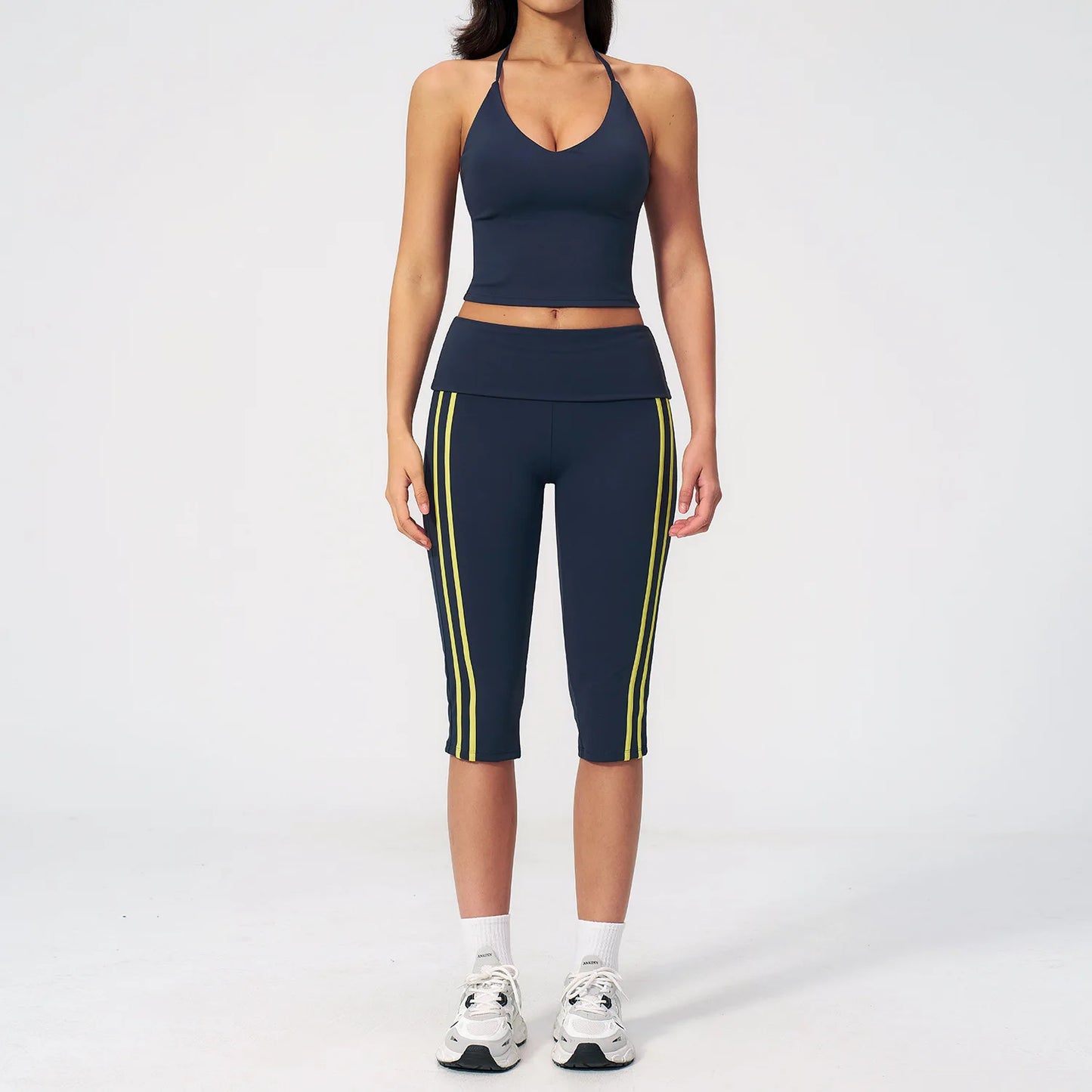 2 Pieces Women's Tracksuit Workout Clothes Yoga Set Sportswear High Waist Bell-bottoms Sexy Fitness Bta Sports Suit Gym Clothing