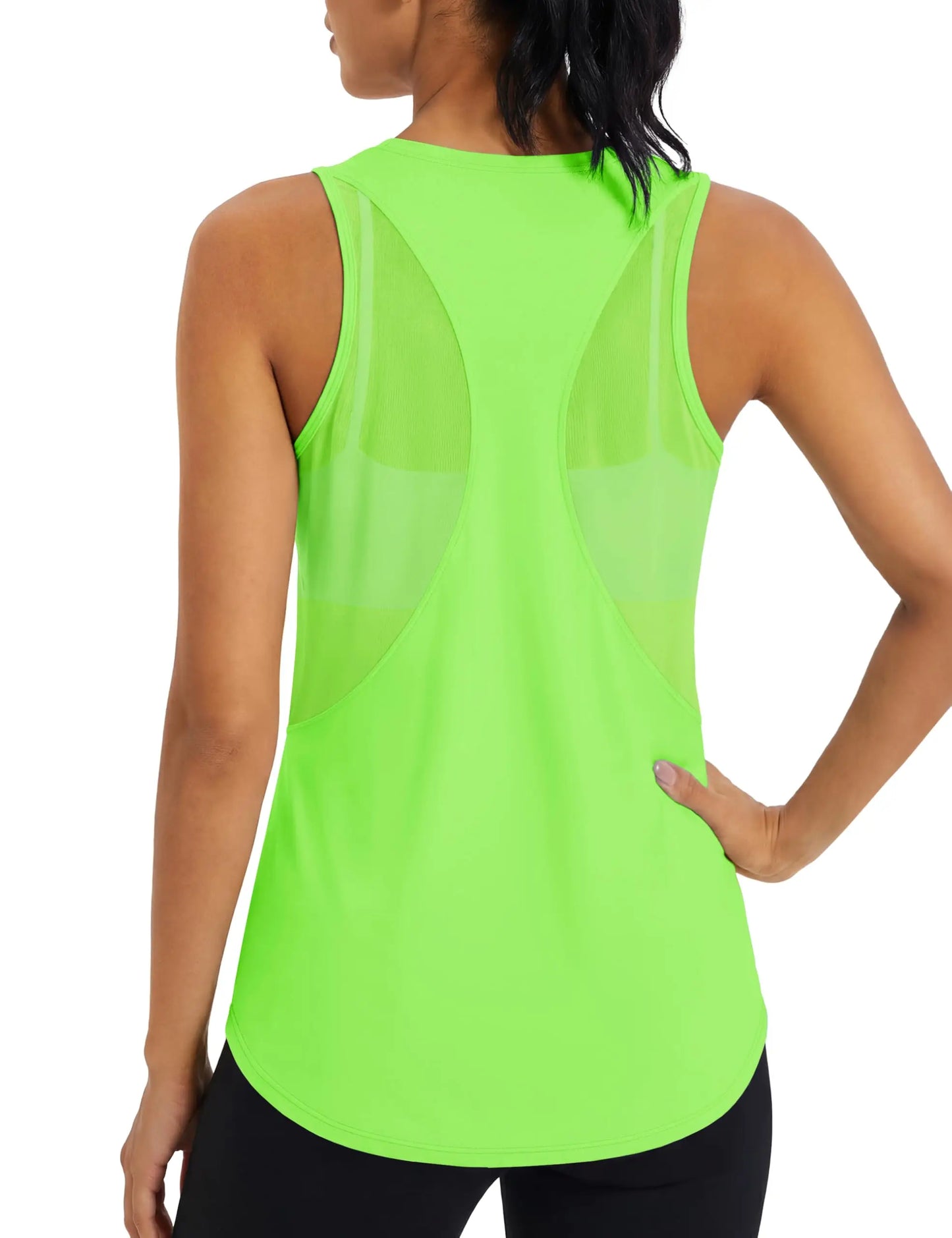 TACVASEN Women's Workout Tank Tops Mesh Racerback Lightweight Yoga Shirts Loose Fit Running Athletic Vests Quick Dry  Vests