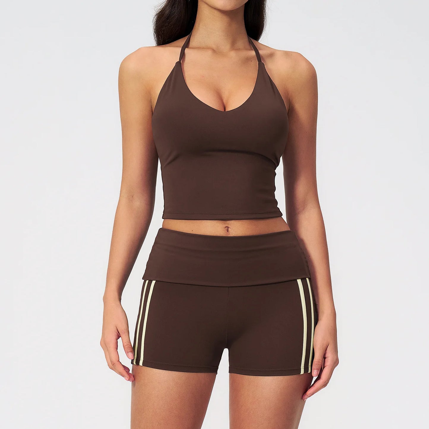2 Pieces Women's Tracksuit Workout Clothes Yoga Set Sportswear High Waist Bell-bottoms Sexy Fitness Bta Sports Suit Gym Clothing