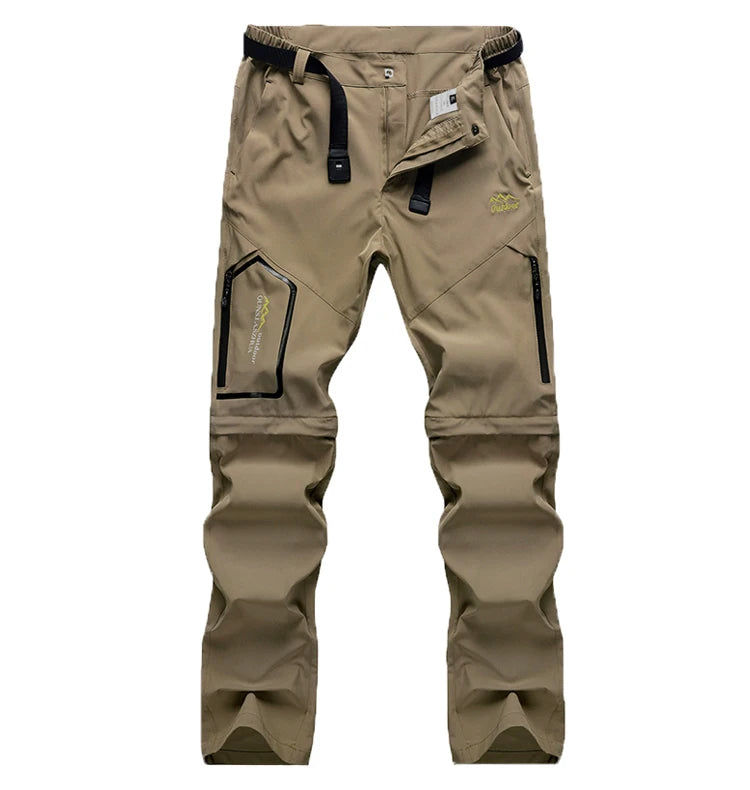 TRVLWEGO Men's Breathable Sports Pants Lightweight Hiking with Zipper Pocket Quick Dry Water Resistant Fishing Travel Trousers