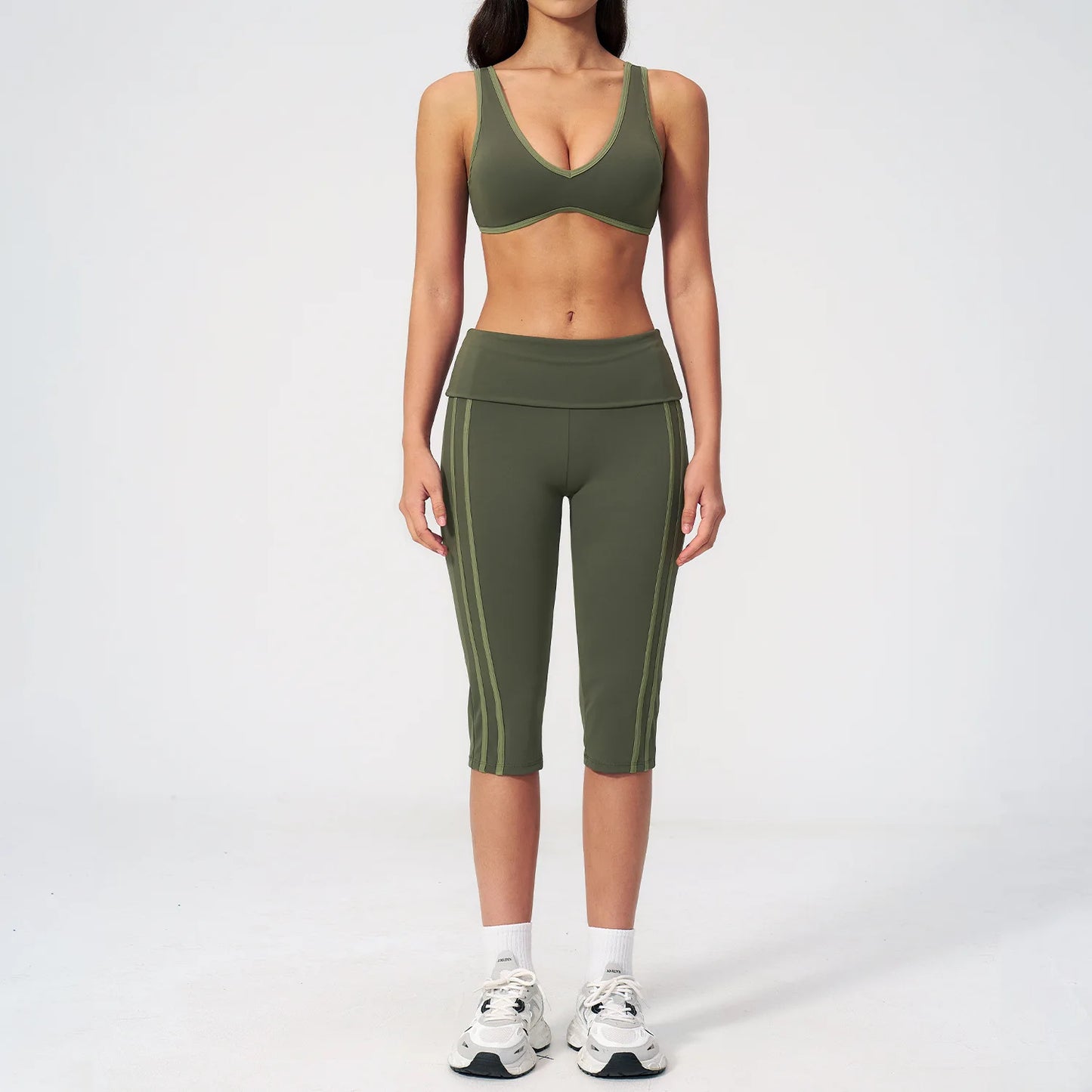 2 Pieces Women's Tracksuit Workout Clothes Yoga Set Sportswear High Waist Bell-bottoms Sexy Fitness Bta Sports Suit Gym Clothing