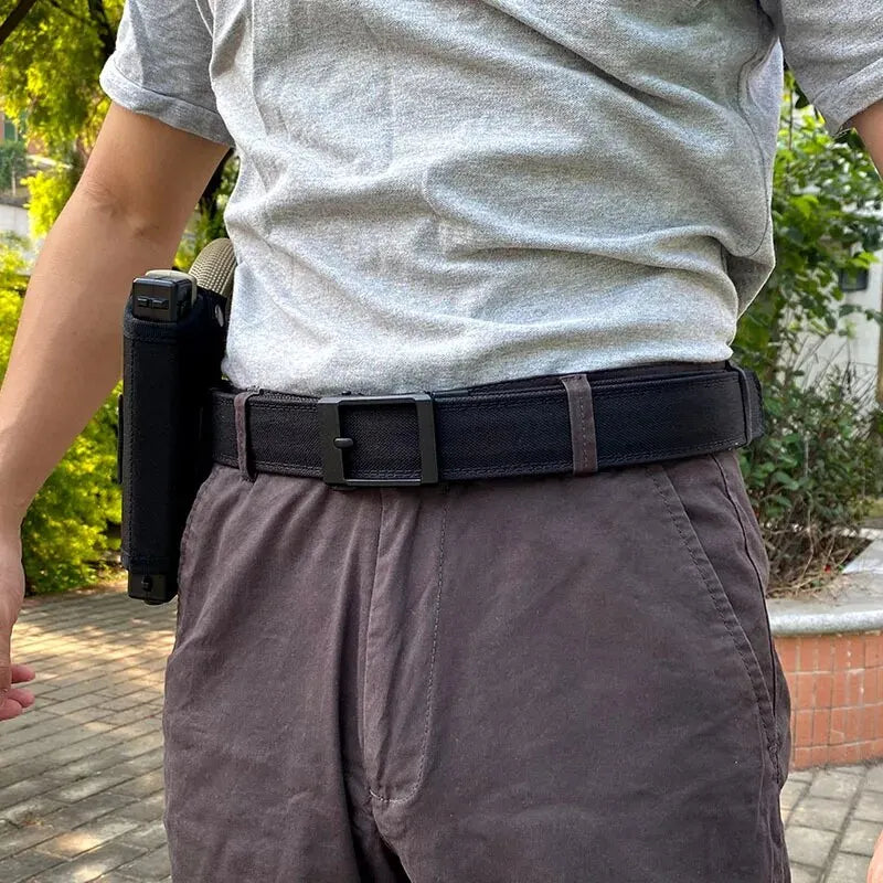 Men's Belt Outdoor Multi Function Alloy Buckle Tactical Belt Canvas For Nylon Belt Training Quick Hanging Belts Neutral Belt
