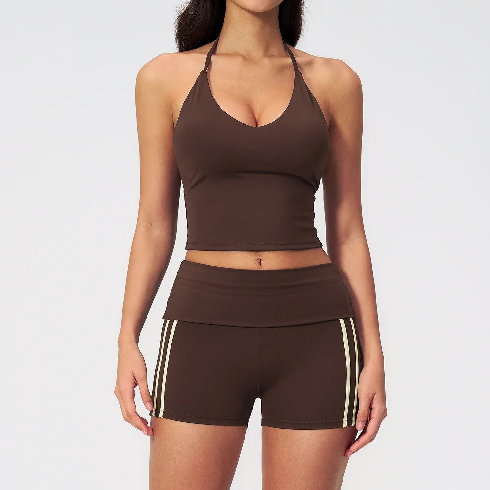 2 Pieces Women's Tracksuit Workout Clothes Yoga Set Sportswear High Waist Bell-bottoms Sexy Fitness Bta Sports Suit Gym Clothing