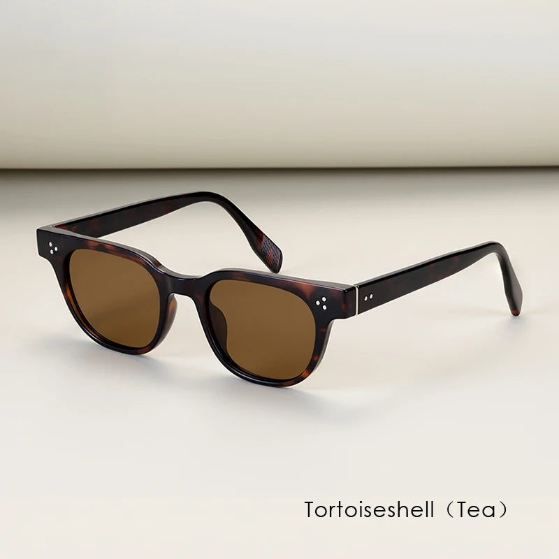 New Square Sunglasses High Quality Men's Retro Black Classic Rivet Luxury Brand Sun Glasses Fashion Beach Party Festival