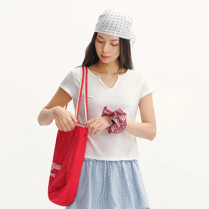 Semir Womens Tshirt 2026 Short Slim Cotton Linen Solid Regular Shoulder Elegant Casual Soft