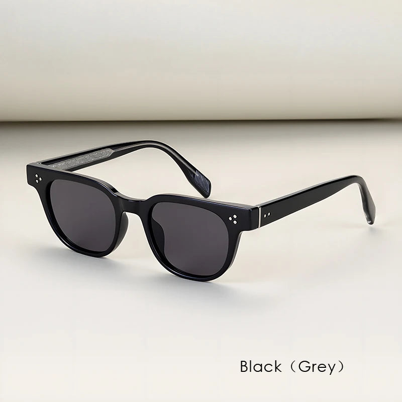 New Square Sunglasses High Quality Men's Retro Black Classic Rivet Luxury Brand Sun Glasses Fashion Beach Party Festival