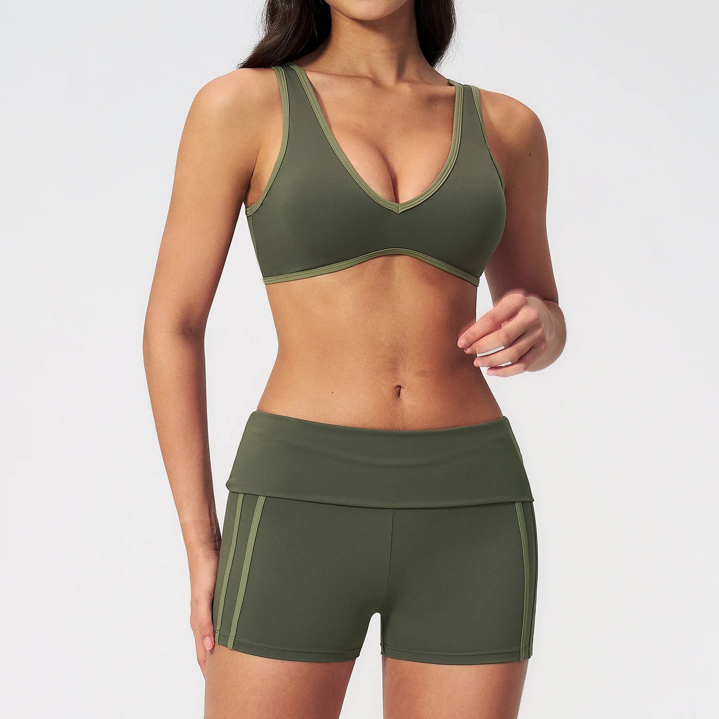 2 Pieces Women's Tracksuit Workout Clothes Yoga Set Sportswear High Waist Bell-bottoms Sexy Fitness Bta Sports Suit Gym Clothing