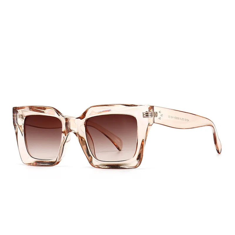 Luxury Brand Designer Sunglasses For Women Men Fashion Square Retro Shades Trending Rivets Outdoor Sun Glasses UV400