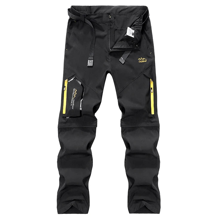 TRVLWEGO Men's Breathable Sports Pants Lightweight Hiking with Zipper Pocket Quick Dry Water Resistant Fishing Travel Trousers