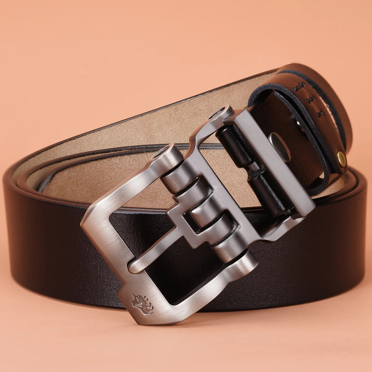 BISON DENIM Genuine Leather Belt For Men Gift Designer Jeans Belts Men's High Quality Buckle Vintage Belts