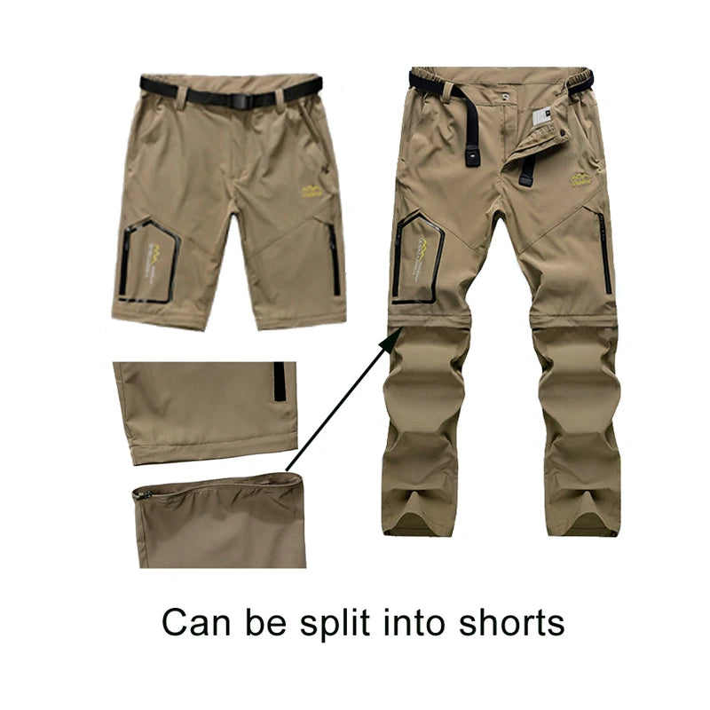 TRVLWEGO Men's Breathable Sports Pants Lightweight Hiking with Zipper Pocket Quick Dry Water Resistant Fishing Travel Trousers