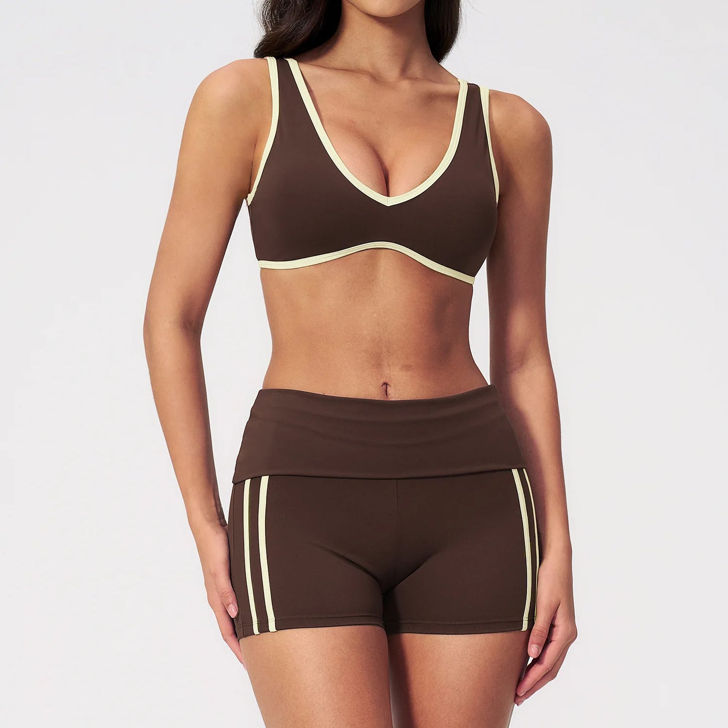 2 Pieces Women's Tracksuit Workout Clothes Yoga Set Sportswear High Waist Bell-bottoms Sexy Fitness Bta Sports Suit Gym Clothing
