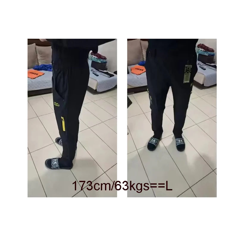 TRVLWEGO Men's Breathable Sports Pants Lightweight Hiking with Zipper Pocket Quick Dry Water Resistant Fishing Travel Trousers