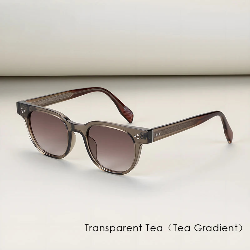 New Square Sunglasses High Quality Men's Retro Black Classic Rivet Luxury Brand Sun Glasses Fashion Beach Party Festival