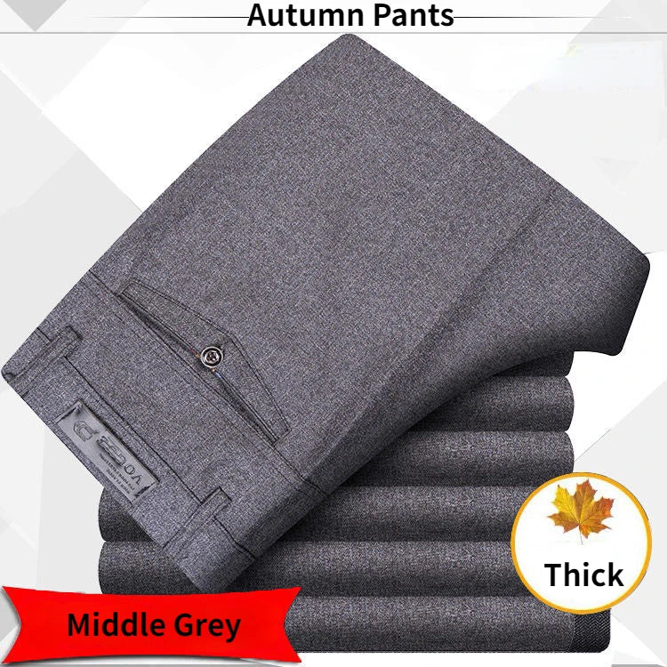 High Quality Men's Suit Pants Classic Summer Spring Pants High Waist Autumn Trousers Business Casual Pant Gozbkf