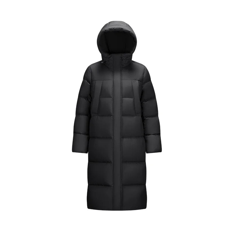 Semir Down Jacket Women Long Length Waterproof Coat 2025 Fashion Winter New Loose Hooded Coat Simple Down Jacket Woman
