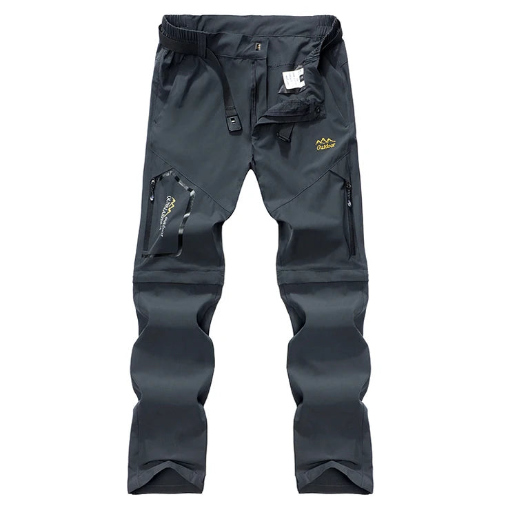 TRVLWEGO Men's Breathable Sports Pants Lightweight Hiking with Zipper Pocket Quick Dry Water Resistant Fishing Travel Trousers