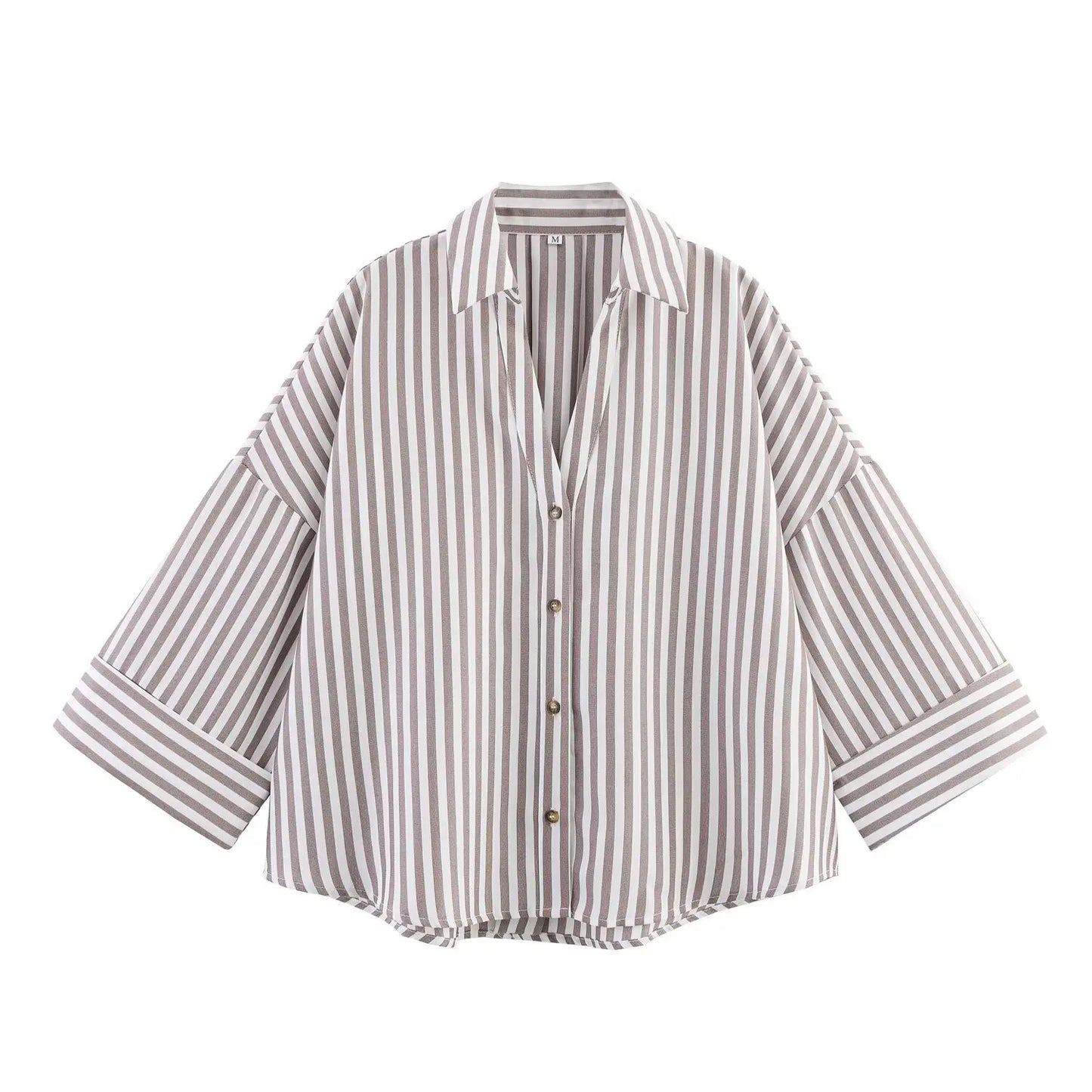 KONDALA Minimalist Casual Loose Shirt Women New 2026 Trendy Commute Wide Sleeves Shirt Spring Summer Fashion Holidays Lady Shirt