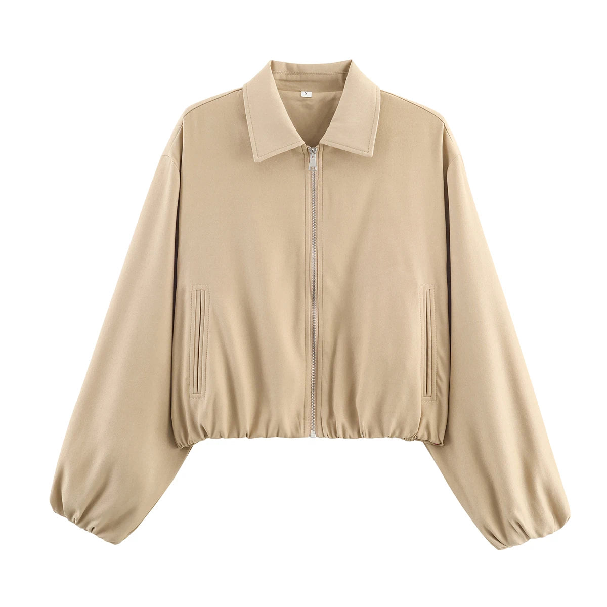 SLTNX Women's Bomber Jacket Zip Puffed Varsity Jackets for Women Cropped Demi-season Jacket for Women Coats New Outerwears