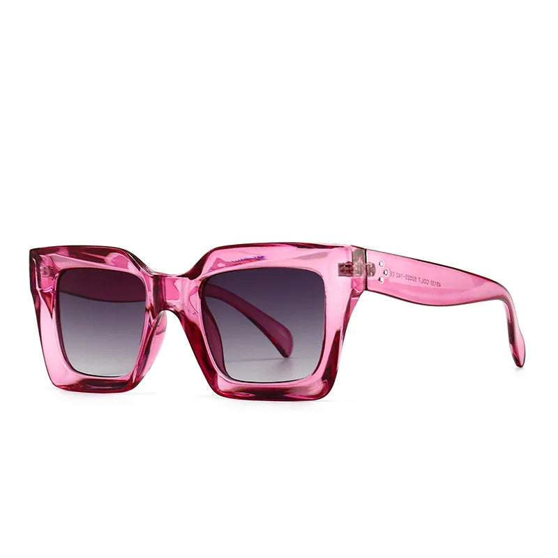Luxury Brand Designer Sunglasses For Women Men Fashion Square Retro Shades Trending Rivets Outdoor Sun Glasses UV400