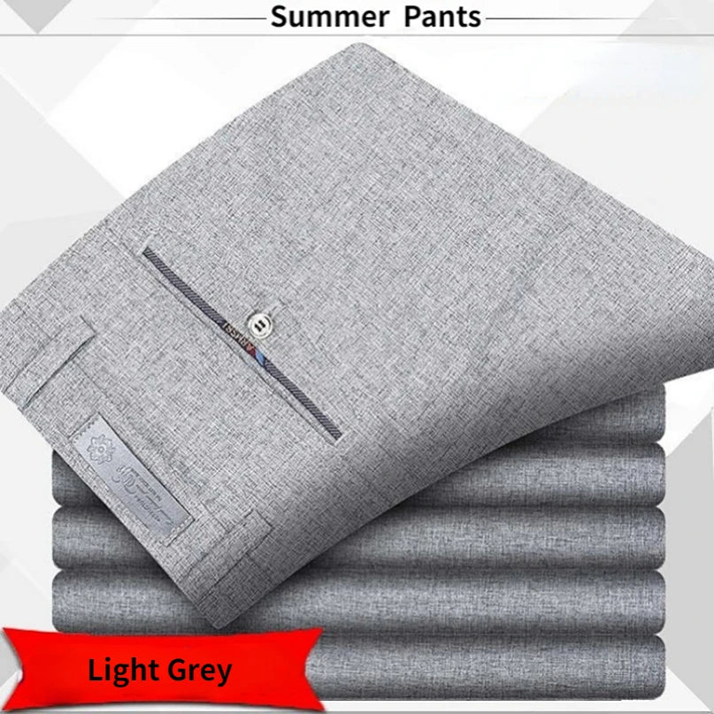 High Quality Men's Suit Pants Classic Summer Spring Pants High Waist Autumn Trousers Business Casual Pant Gozbkf