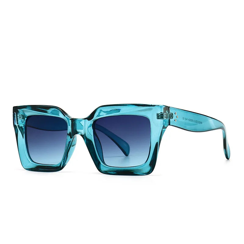 Luxury Brand Designer Sunglasses For Women Men Fashion Square Retro Shades Trending Rivets Outdoor Sun Glasses UV400