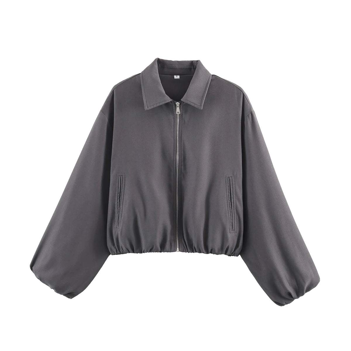 SLTNX Women's Bomber Jacket Zip Puffed Varsity Jackets for Women Cropped Demi-season Jacket for Women Coats New Outerwears
