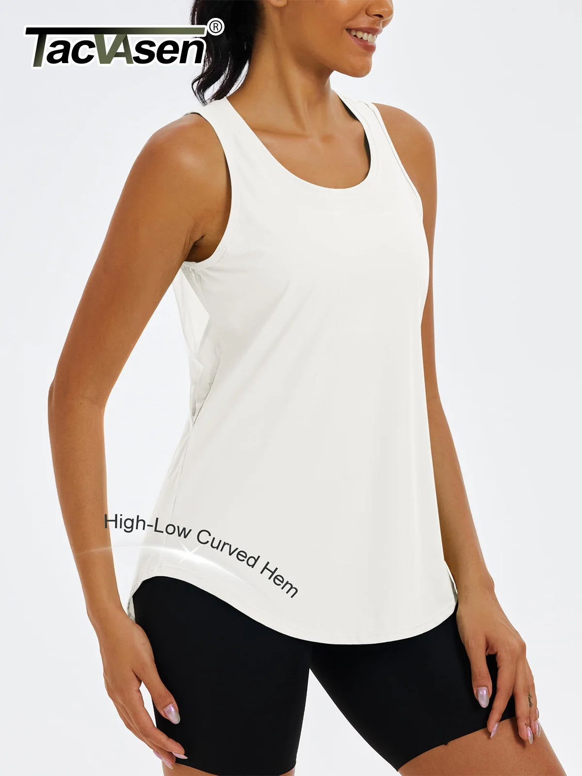 TACVASEN Women's Workout Tank Tops Mesh Racerback Lightweight Yoga Shirts Loose Fit Running Athletic Vests Quick Dry  Vests