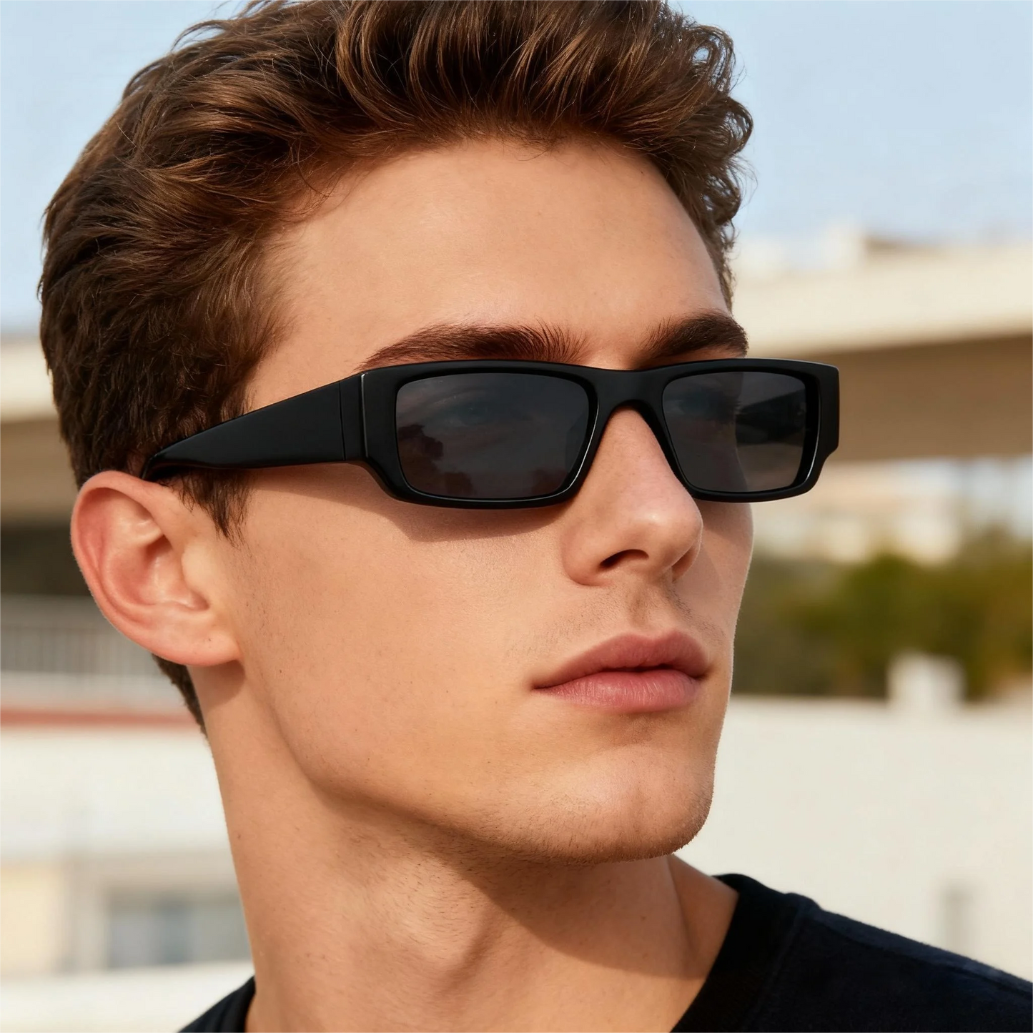 Luxury Thick Framed Acetate Sunglasses Polarized for Men Women Luxury Small Square Design Driving Fishing Sun Glasses UV400