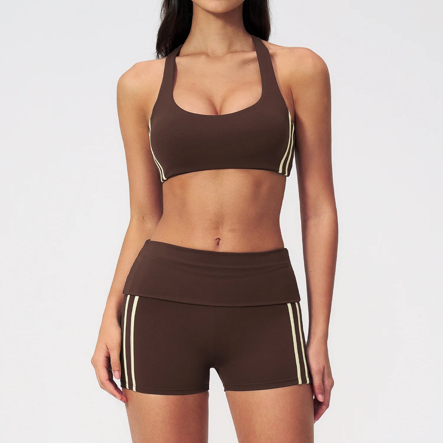 2 Pieces Women's Tracksuit Workout Clothes Yoga Set Sportswear High Waist Bell-bottoms Sexy Fitness Bta Sports Suit Gym Clothing
